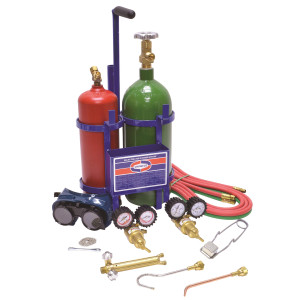 Uniweld KC100CT Welding Outfit Includes: Weld Handle and Tip / Oxygen and Acetylene Regulator / Hoses / Goggles / Lighter / Stand / Tank Key / Tanks
 Uniweld KC100CT Welding Outfit Includes: Weld Handle and Tip / Oxygen and Acetylene Regulator / Hoses / Goggles / Lighter / Stand / Tank Key / Tanks