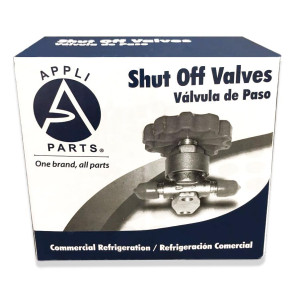 Appli Parts APSV-38 3/8 in SAE Shut Off Valve Male Flare  Appli Parts APSV-38 3/8 in SAE Shut Off Valve Male Flare
