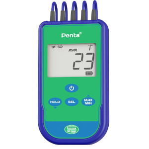 Full Gauge Penta Portable Digital Thermometer with 5 Sensors replaces Penta III Full Gauge Penta Portable Digital Thermometer with 5 Sensors replaces Penta III