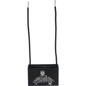 Appli Parts Fan Capacitor 5.5 mfd (microfarads) uf 250 VAC with 2 Wire Terminal Connections compatible with any brand with same capacitance CAP-5.5-250-2C Appli Parts Fan Capacitor 5.5 mfd (microfarads) uf 250 VAC with 2 Wire Terminal Connections compatible with any brand with same capacitance CAP-5.5-250-2C