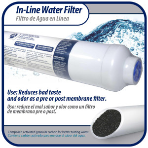 Appli Parts APWF-100 In Line Water Filter 1/4 in (Connectors Not Included) Service Life 2500 gallons or 1 year, Pressure Range 30 to 125 PSI maximum Appli Parts APWF-100 In Line Water Filter 1/4 in (Connectors Not Included) Service Life 2500 gallons or 1 year, Pressure Range 30 to 125 PSI maximum