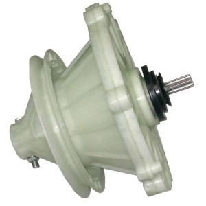 Appli Parts APTW-81028 LG 1500 Washing Machine Transmission replacement, Splined Shaft, 11 Splines, 6 Hole Base, Pulley 5-3/8 in 137 mm replaces TM1028 Appli Parts APTW-81028 LG 1500 Washing Machine Transmission replacement, Splined Shaft, 11 Splines, 6 Hole Base, Pulley 5-3/8 in 137 mm replaces TM1028
