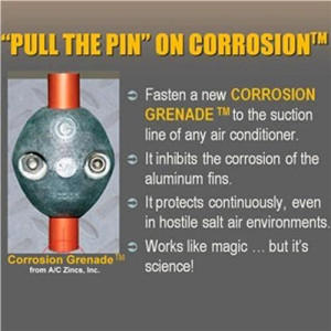 A/C Zincs ACZ-5/8 Zinc Corrosion Grenade for 5/8in Tube A/C Zincs ACZ-5/8 Zinc Corrosion Grenade for 5/8in Tube