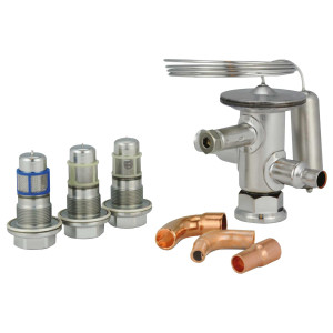Danfoss 068U4901 Valvula de Expansion Termostatica Kit para Ice Machines R404A/R507 TUA Internal Equalization 3/8 x 1/2 ODF Kit Includes Valve 068U1232 and Orificios 5, 7, 8