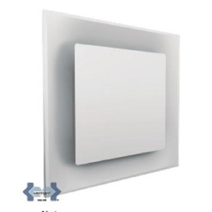 Ceiling Diffuser with Square Plate White Aluminum 8in diameter DPLLB08 Vermont