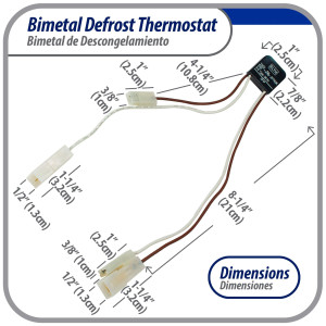 Appli Parts APBT-B261P Bimetal Thermostat Mabe Type 4 Wire Open 45 F and Close 25 F 4 plugs Reference BIM-261 / Atlas Millenium / Innovation / Thermodisc Appli Parts APBT-B261P Bimetal Thermostat Mabe Type 4 Wire Open 45 F and Close 25 F 4 plugs Reference BIM-261 / Atlas Millenium / Innovation / Thermodisc