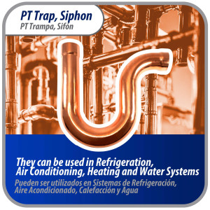 Appli Parts AP-PT158 1-5/8 in Wrot Copper Suction P-Trap ODF CxC connections for refrigeration, air conditioning and plumbing applications ACR and Type L copper pipe Appli Parts AP-PT158 1-5/8 in Wrot Copper Suction P-Trap ODF CxC connections for refrigeration, air conditioning and plumbing applications ACR and Type L copper pipe