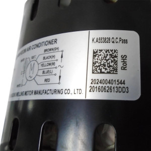 Fan Motor For Ecox Split Indoor Unit 11002012002957 / 202400401544
Ydk125-6b / Yks-125-6-6
Fits: Eiv4wc60cxxb / Eiv4wc36cxxb / Eih4wc36cxxb / Eih4wc60cxxb