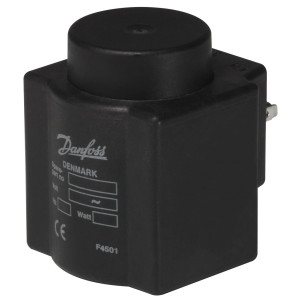 Danfoss 018F4517 Bobina para Solenoide 24 V,60 Hz, 9 W, 50 Hz, 10 W, IP65, BQ024CS, Terminales DIN Danfoss 018F4517 Bobina para Solenoide 24 V,60 Hz, 9 W, 50 Hz, 10 W, IP65, BQ024CS, Terminales DIN