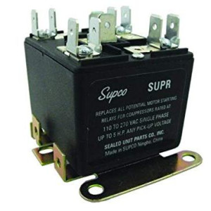 Supco SUPR Relay Potencial Electronico Universal Supco hasta 5 Hp, 30 amp, 110-270 VAC Supco SUPR Relay Potencial Electronico Universal Supco hasta 5 Hp, 30 amp, 110-270 VAC