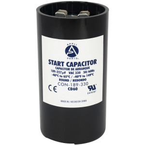 Appli Parts Condensador Capacitor Arranque 189-227 Mfd (microfaradios) uF 330 VAC remplazo universal para motores electricos de distintas aplicaciones 4.6cm Diametro 8.6cm Alto CON-189-330
 Appli Parts Condensador Capacitor Arranque 189-227 Mfd (microfaradios) uF 330 VAC remplazo universal para motores electricos de distintas aplicaciones 4.6cm Diametro 8.6cm Alto CON-189-330