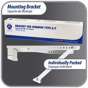 Appli Parts Window air conditioner bracket for Units Up To 85 lbs heavy duty powder coated finish mount for extra durability with installation hardware included and  mounting parts APAB-2038 Appli Parts Window air conditioner bracket for Units Up To 85 lbs heavy duty powder coated finish mount for extra durability with installation hardware included and  mounting parts APAB-2038