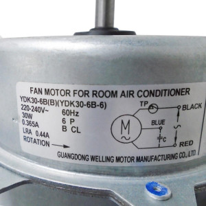 Fan Motor Outdoor Unit YDK30-6B(B)(YDK30-6B-6) YKT-30-6-1L 220-240V/1Ph/60Hz 30W 6p 0.365A Bcl LRA 0.44A 202400401341, 11002012002962 
 Fan Motor Outdoor Unit YDK30-6B(B)(YDK30-6B-6) YKT-30-6-1L 220-240V/1Ph/60Hz 30W 6p 0.365A Bcl LRA 0.44A 202400401341, 11002012002962