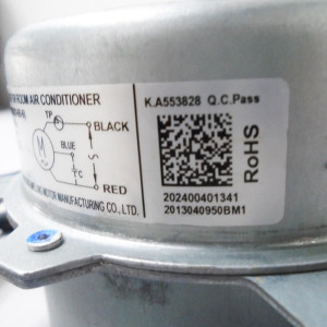 Fan Motor Outdoor Unit YDK30-6B(B)(YDK30-6B-6) YKT-30-6-1L 220-240V/1Ph/60Hz 30W 6p 0.365A Bcl LRA 0.44A 202400401341, 11002012002962 
 Fan Motor Outdoor Unit YDK30-6B(B)(YDK30-6B-6) YKT-30-6-1L 220-240V/1Ph/60Hz 30W 6p 0.365A Bcl LRA 0.44A 202400401341, 11002012002962