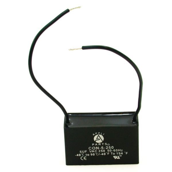 Appli Parts Fan Capacitor 6 MFD (microfarads) UF 450 VAC 4 Terminal Connections Compatible With Any Brand Within The Same Range Of Capacitance 1-7