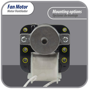 Appli Parts APFM-6122 8 W Fan Motor, 110 V, 50/60 Hz, 0.15 A, 3000 rpm, CCW rotation, Universal Evaporator Fan Motor replacement for original part numbers DAI6122 and others Appli Parts APFM-6122 8 W Fan Motor, 110 V, 50/60 Hz, 0.15 A, 3000 rpm, CCW rotation, Universal Evaporator Fan Motor replacement for original part numbers DAI6122 and others