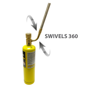 Appli Parts APHT-1S Single Burner Hand Torch with Starter Lighter for Soldering Brazing with Mapp or Propane Fuel Swivel Tip for uses in plumbing refrigeration air conditioning and more Appli Parts APHT-1S Single Burner Hand Torch with Starter Lighter for Soldering Brazing with Mapp or Propane Fuel Swivel Tip for uses in plumbing refrigeration air conditioning and more