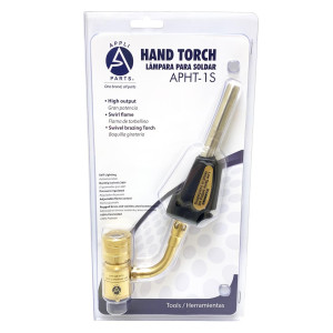Appli Parts APHT-1S Single Burner Hand Torch with Starter Lighter for Soldering Brazing with Mapp or Propane Fuel Swivel Tip for uses in plumbing refrigeration air conditioning and more Appli Parts APHT-1S Single Burner Hand Torch with Starter Lighter for Soldering Brazing with Mapp or Propane Fuel Swivel Tip for uses in plumbing refrigeration air conditioning and more