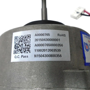 Fan Motor Indoor Unit RPG45 YKFG-45-4-1 RoHS 220-240V/1Ph/60Hz 45W 4p 0.4A C L:B LRA 0.57A 202400401262, 11002012003539
