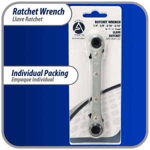 Appli Parts APT-RW122 HVAC 3/16, 1/4, 3/8 and 5/16 in service Wrench Tool with multiple size options for refrigeration square valves and other applications Appli Parts APT-RW122 HVAC 3/16, 1/4, 3/8 and 5/16 in service Wrench Tool with multiple size options for refrigeration square valves and other applications