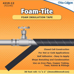 Nu-Calgon 4219-12 Foam-Tite. Cinta de Espuma Aislante
 Nu-Calgon 4219-12 Foam-Tite. Cinta de Espuma Aislante