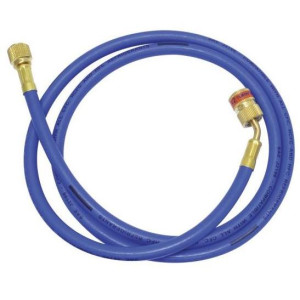 Uniweld EZM5B Manifold Hose 60 in, Blue, 1/4 x 5/16 Connections, CFC,HCFC,HFC,R410, Ez-Turn, Anti-Blowback