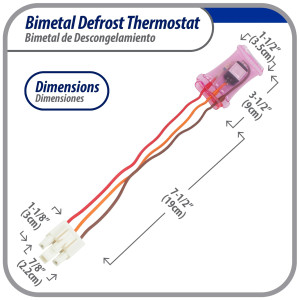 Appli Parts APBT-R2006FP Bimetal Thermostat Asian Type 3 Wire Open 54F and Close 23F Fuse 162F 1 plug Black / Orange / Red wires Reference BIM-2006 / 14JB2006 / PB302 Appli Parts APBT-R2006FP Bimetal Thermostat Asian Type 3 Wire Open 54F and Close 23F Fuse 162F 1 plug Black / Orange / Red wires Reference BIM-2006 / 14JB2006 / PB302