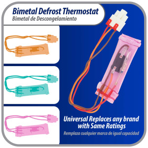 Appli Parts APBT-R2006FP Bimetal Thermostat Asian Type 3 Wire Open 54F and Close 23F Fuse 162F 1 plug Black / Orange / Red wires Reference BIM-2006 / 14JB2006 / PB302 Appli Parts APBT-R2006FP Bimetal Thermostat Asian Type 3 Wire Open 54F and Close 23F Fuse 162F 1 plug Black / Orange / Red wires Reference BIM-2006 / 14JB2006 / PB302