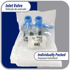 Appli Parts WH13X81 inlet water valve for washing machine 2 x 3/4 NPT Inlet 1 x 1/2 Outlet 110-120V 50/60Hz Universal replacement for General Electric and other brands APIV-2111