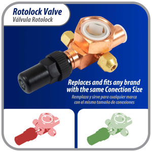 Appli Parts APRV-VA09 Rotolock Valve V09 1-1/4 in x 5/8 in ODF solder connection Universal replacement valve will work for refrigeration and air conditioning systems Appli Parts APRV-VA09 Rotolock Valve V09 1-1/4 in x 5/8 in ODF solder connection Universal replacement valve will work for refrigeration and air conditioning systems