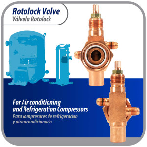 Appli Parts APRV-VA09 Rotolock Valve V09 1-1/4 in x 5/8 in ODF solder connection Universal replacement valve will work for refrigeration and air conditioning systems Appli Parts APRV-VA09 Rotolock Valve V09 1-1/4 in x 5/8 in ODF solder connection Universal replacement valve will work for refrigeration and air conditioning systems