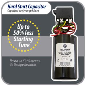 Appli Parts APHS-3 4 to 5 TON Hard Start kit 208-265 V, 1 Ph for air conditioner includes Capacitor 270-324mfd 330V and Potential Relay for Air Conditioner scroll and reciprocating compressors