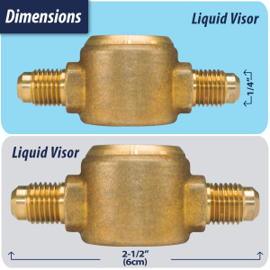 Appli Parts APSG-14A 1/4 in Sight Glass and liquid moisture indicator Flare connections with Solid Body for HVAC/R installations suitable for CFC HCFC HFC refrigerants Appli Parts APSG-14A 1/4 in Sight Glass and liquid moisture indicator Flare connections with Solid Body for HVAC/R installations suitable for CFC HCFC HFC refrigerants