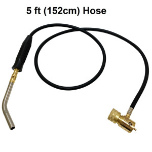 Appli Parts APHT-3W single burner hand torch with 5 ft hose and handle for soldering welding and brazing with map or propane fuel for HVAC and Plumbing  Appli Parts APHT-3W single burner hand torch with 5 ft hose and handle for soldering welding and brazing with map or propane fuel for HVAC and Plumbing