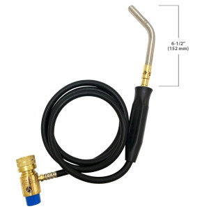Appli Parts APHT-3W single burner hand torch with 5 ft hose and handle for soldering welding and brazing with map or propane fuel for HVAC and Plumbing  Appli Parts APHT-3W single burner hand torch with 5 ft hose and handle for soldering welding and brazing with map or propane fuel for HVAC and Plumbing