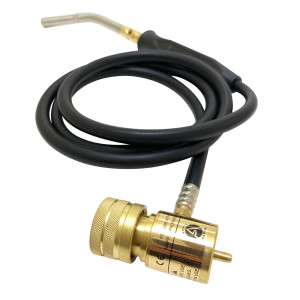 Appli Parts APHT-3W single burner hand torch with 5 ft hose and handle for soldering welding and brazing with map or propane fuel for HVAC and Plumbing  Appli Parts APHT-3W single burner hand torch with 5 ft hose and handle for soldering welding and brazing with map or propane fuel for HVAC and Plumbing
