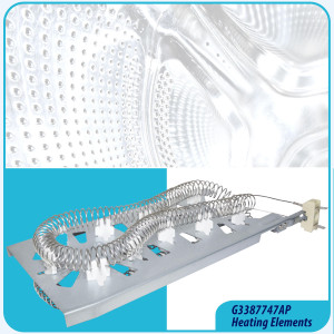 3387747 Appli Parts dryer Heating Element part number 3387747AP 5200 W replaces original parts from other brands electric dryers 3387747 Appli Parts dryer Heating Element part number 3387747AP 5200 W replaces original parts from other brands electric dryers