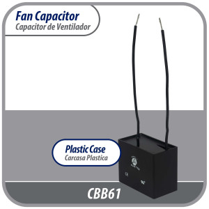Appli Parts Fan Capacitor 3 mfd (microfarads) uf 250 VAC with 2 Wire Terminal Connections compatible with any brand with same capacitance 1-7/8in Width 1/2in Depth 1-1/8in Height CAP-3-250-2C