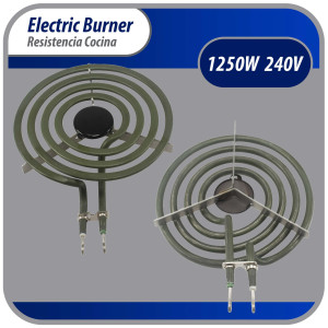 Appli Parts MP15YA Electric Range Burner Heater Element 4 Turns, 6 in, 1500 W, 240 V. Compatible General Electric Whirlpool 660532, WP660532, WB30T10073, SU205, 660532, TS4W6215, 404080, 5303310283, 318372211, TS4W6215SS