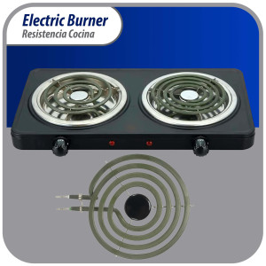 Appli Parts MP15YA Electric Range Burner Heater Element 4 Turns, 6 in, 1500 W, 240 V. Compatible General Electric Whirlpool 660532, WP660532, WB30T10073, SU205, 660532, TS4W6215, 404080, 5303310283, 318372211, TS4W6215SS