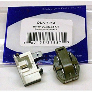 Supco Overload Relay Kit OLK7913, Fit: WP4387913 IC102 / OL1 Supco Overload Relay Kit OLK7913, Fit: WP4387913 IC102 / OL1