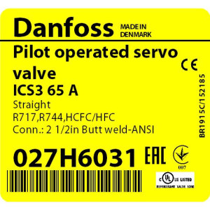 Valvula Danfoss 2 1/2" Ics3 65 Asme B 36.10m Schedule 40 Valvula Danfoss 2 1/2" Ics3 65 Asme B 36.10m Schedule 40
