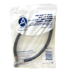 Appli Parts APIH-1234Y Manguera 30 cm Tipo Y Entrada de Agua de Lavadora con empacadura 3/4 pulg Macho x 3/4 pulg Hembra, conexiones Rectas Appli Parts APIH-1234Y Manguera 30 cm Tipo Y Entrada de Agua de Lavadora con empacadura 3/4 pulg Macho x 3/4 pulg Hembra, conexiones Rectas