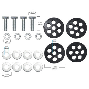Appli Parts APAB-AFK2 Mounting Bracket kit Includes Rubber Pads, Screws, Levelers, Expanders Appli Parts APAB-AFK2 Mounting Bracket kit Includes Rubber Pads, Screws, Levelers, Expanders