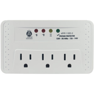 Appli Parts APVP-11EE3-2 120 V Voltage Surge Protector 50/60 Hz, 12 A, 140 joules for up to 3 Small Appliances Appli Parts APVP-11EE3-2 120 V Voltage Surge Protector 50/60 Hz, 12 A, 140 joules for up to 3 Small Appliances