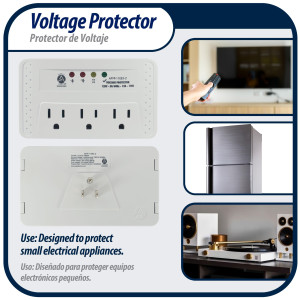 Appli Parts APVP-11EE3-2 120 V Voltage Surge Protector 50/60 Hz, 12 A, 140 joules for up to 3 Small Appliances