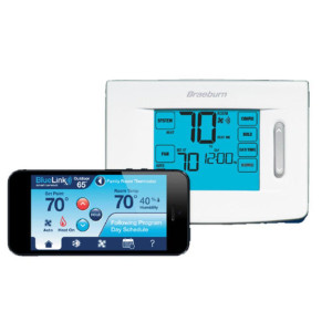 Braeburn Thermostat 7305, 3h/2c 7 Day, 5-2 Day Or Non-Programmable Wi-Fi, C / F, Display 5", Smart Wi-Fi Braeburn Thermostat 7305, 3h/2c 7 Day, 5-2 Day Or Non-Programmable Wi-Fi, C / F, Display 5", Smart Wi-Fi