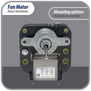 Appli Parts APFM-240369701AP Freezer Fan Motor replacement 6 W, 110 V, 60 Hz, 0.05 A, 3000 rpm, CCW rotation, replaces freezer motor fan numbers 240369701, 5303918549, 1637660, 240315801, 240315802 and others
