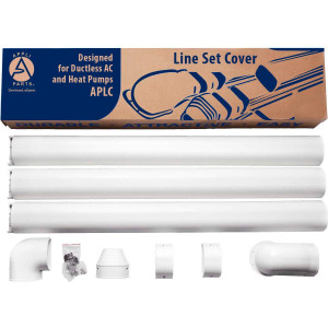 Appli Parts APLC-SET110 Line Cover Set 4in x 7.5 ft includes, 2 Straight, 1 Coupling, 1 Wall Cap Cover, 1 End Cap