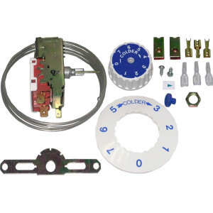 Appli Parts APRT-1013 Refrigeration Thermostat VP4 Type, 1 Door Refrigerator, Push Button, Warm Cut-In -3 C, Warm Cut-Out -10 C, Cold Cut-Out -24 C, Capillary Tube 1200 mm   Appli Parts APRT-1013 Refrigeration Thermostat VP4 Type, 1 Door Refrigerator, Push Button, Warm Cut-In -3 C, Warm Cut-Out -10 C, Cold Cut-Out -24 C, Capillary Tube 1200 mm